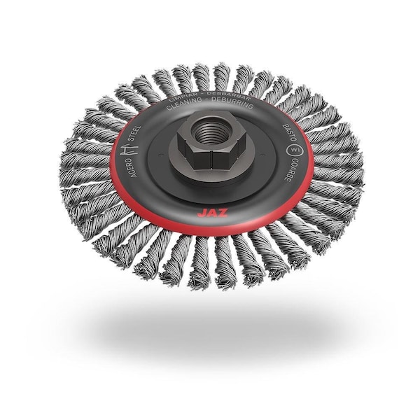 Jaz JAZ 6 in. Stringer Bead Twist Knot Wheel, Steel, Clamshell 43562P - main